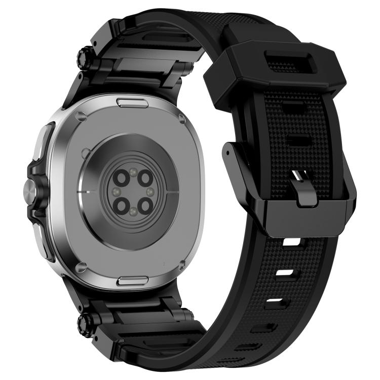 For Samsung Galaxy Watch8 / Watch8 Classic Explorer Metal Connector Silicone Watch Band