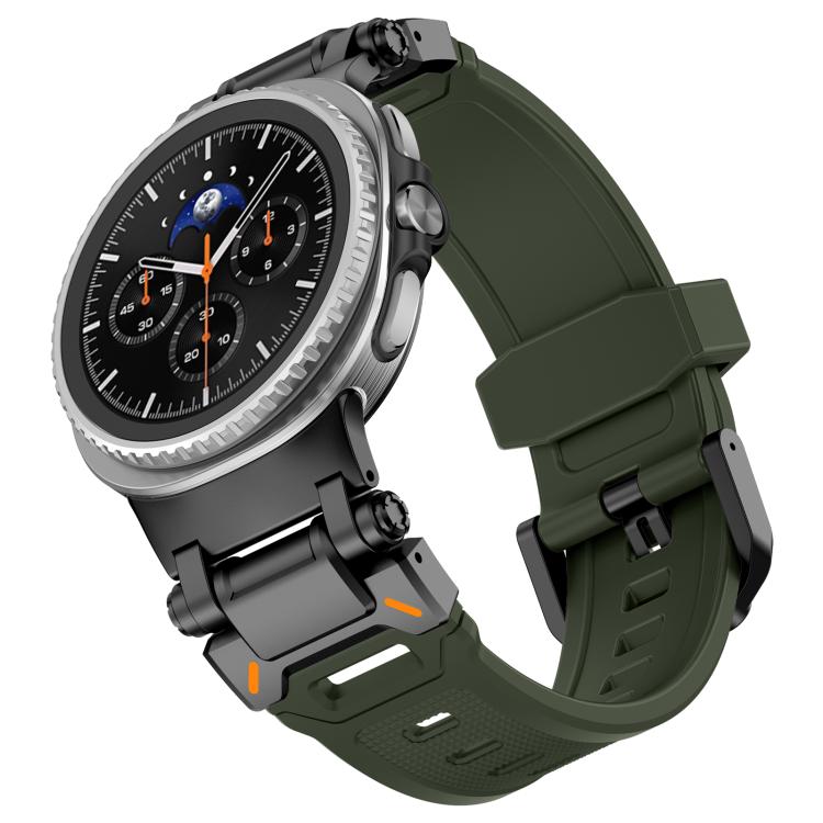 For Samsung Galaxy Watch8 / Watch8 Classic Explorer Metal Connector Silicone Watch Band