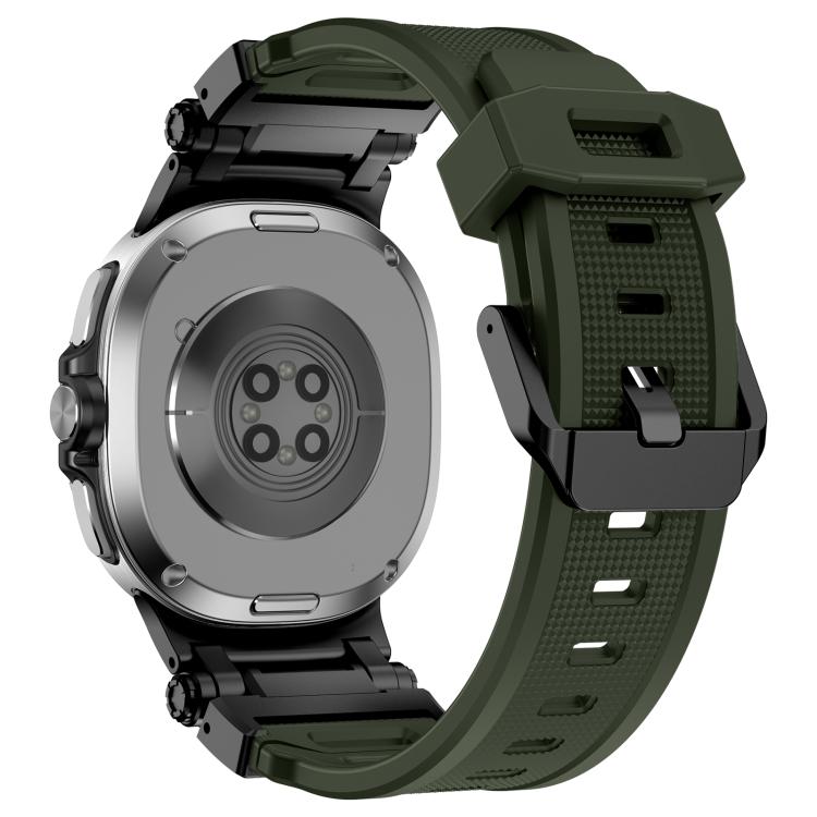 For Samsung Galaxy Watch8 / Watch8 Classic Explorer Metal Connector Silicone Watch Band