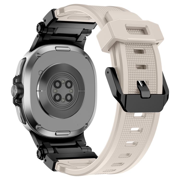 For Samsung Galaxy Watch8 / Watch8 Classic Explorer Metal Connector Silicone Watch Band