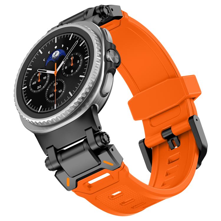 For Samsung Galaxy Watch8 / Watch8 Classic Explorer Metal Connector Silicone Watch Band