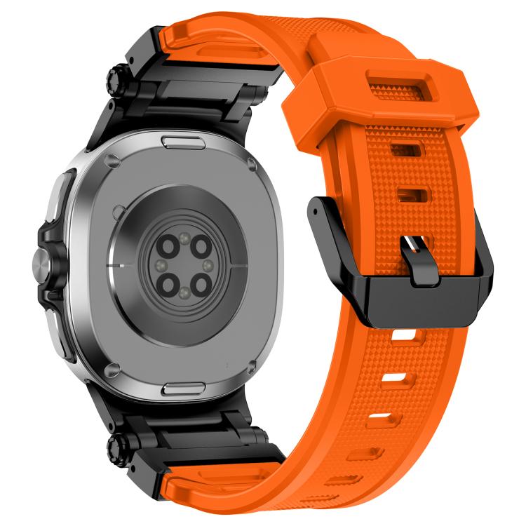 For Samsung Galaxy Watch8 / Watch8 Classic Explorer Metal Connector Silicone Watch Band