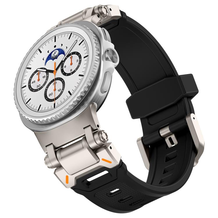 For Samsung Galaxy Watch8 / Watch8 Classic Explorer Metal Connector Silicone Watch Band