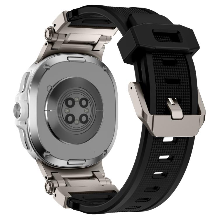 For Samsung Galaxy Watch8 / Watch8 Classic Explorer Metal Connector Silicone Watch Band