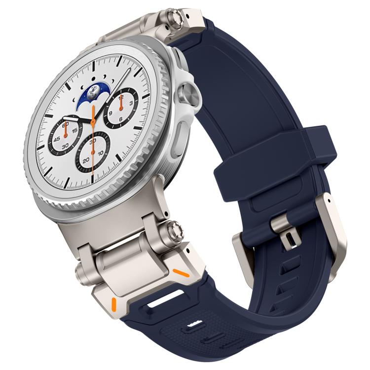 For Samsung Galaxy Watch8 / Watch8 Classic Explorer Metal Connector Silicone Watch Band