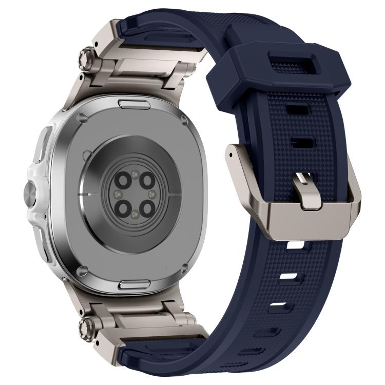 For Samsung Galaxy Watch8 / Watch8 Classic Explorer Metal Connector Silicone Watch Band