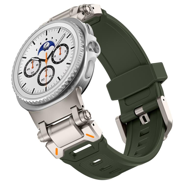 For Samsung Galaxy Watch8 / Watch8 Classic Explorer Metal Connector Silicone Watch Band