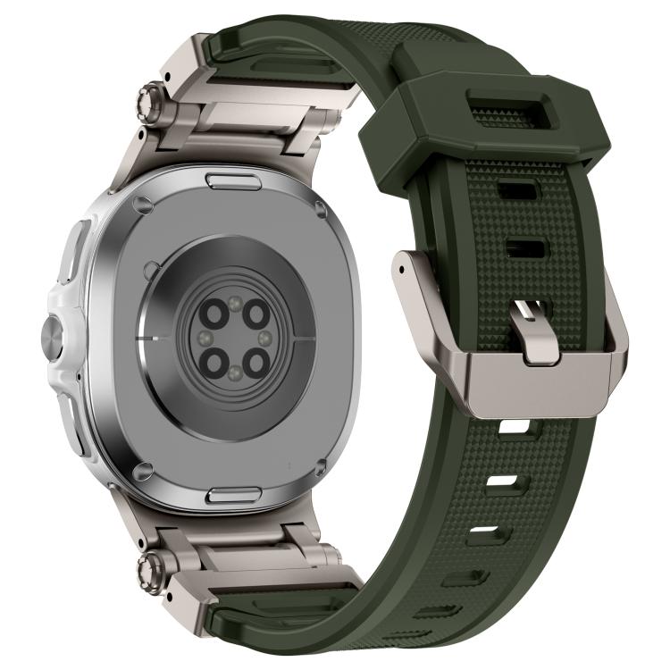 For Samsung Galaxy Watch8 / Watch8 Classic Explorer Metal Connector Silicone Watch Band