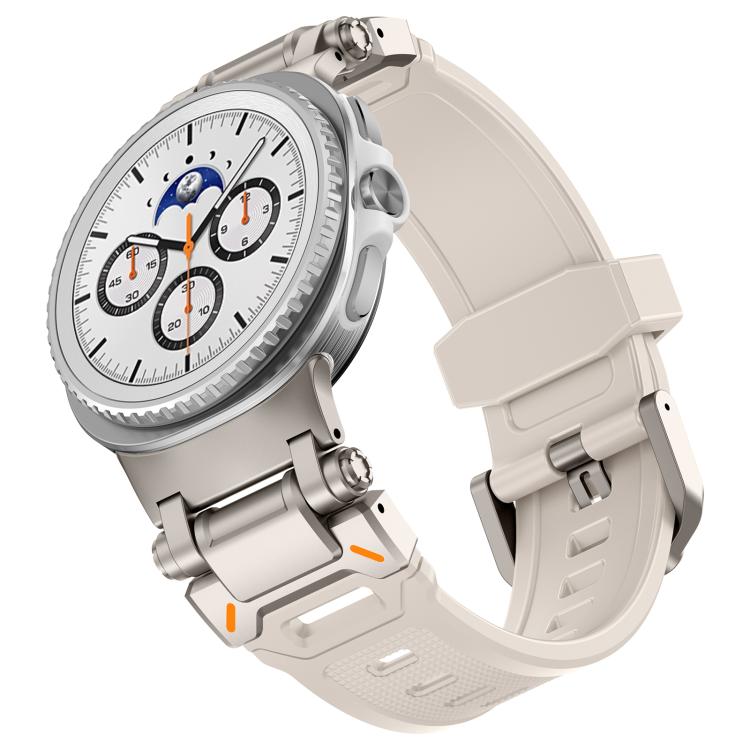 For Samsung Galaxy Watch8 / Watch8 Classic Explorer Metal Connector Silicone Watch Band