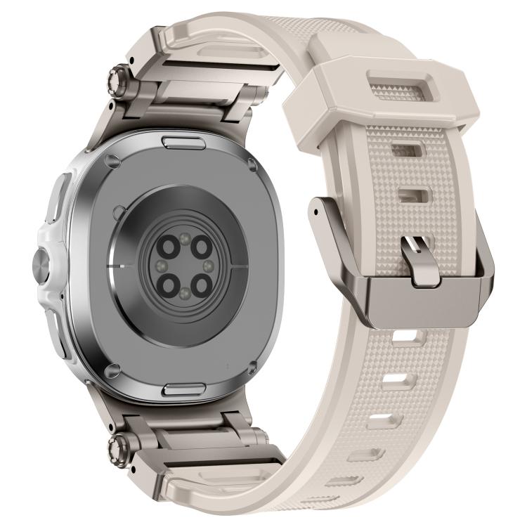 For Samsung Galaxy Watch8 / Watch8 Classic Explorer Metal Connector Silicone Watch Band