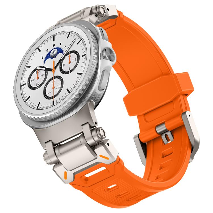 For Samsung Galaxy Watch8 / Watch8 Classic Explorer Metal Connector Silicone Watch Band