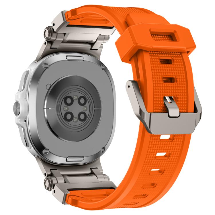 For Samsung Galaxy Watch8 / Watch8 Classic Explorer Metal Connector Silicone Watch Band
