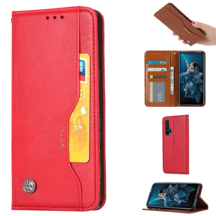 Knead Skin Texture Horizontal Flip Leather Case for Huawei Honor 20 Pro, with Photo Frame & Holder & Card Slots & Wallet