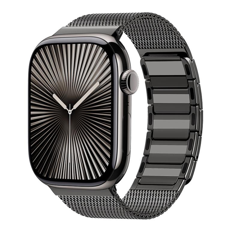 For Apple Watch 42mm / 41mm / 40mm / 38mm Magnetic Woven I-Shaped Stainless Steel Watch Band
