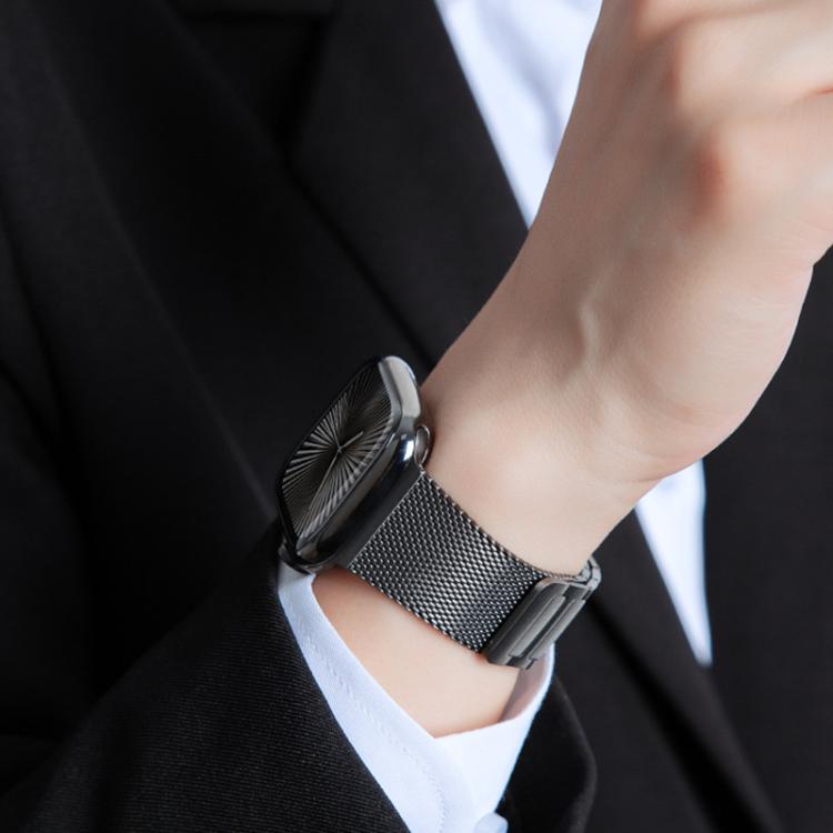 For Apple Watch 42mm / 41mm / 40mm / 38mm Magnetic Woven I-Shaped Stainless Steel Watch Band