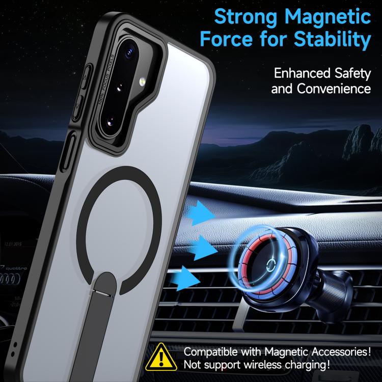 For Samsung Galaxy A17 5G Kalebol Star Shine Skin Feel MagSafe Phone Case with Straight Fold Holder
