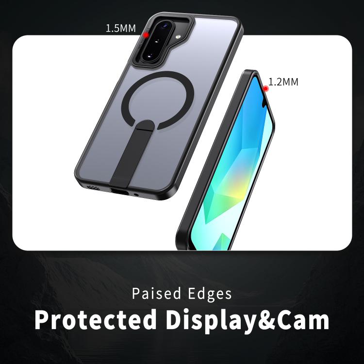 For Samsung Galaxy A17 5G Kalebol Star Shine Skin Feel MagSafe Phone Case with Straight Fold Holder