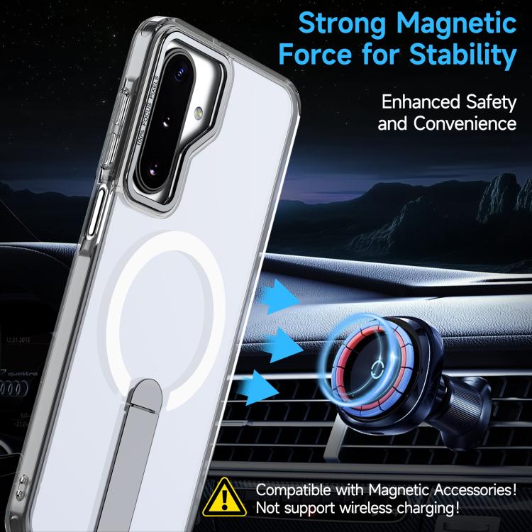 For Samsung Galaxy A17 5G Kalebol Star Shine Skin Feel MagSafe Phone Case with Straight Fold Holder