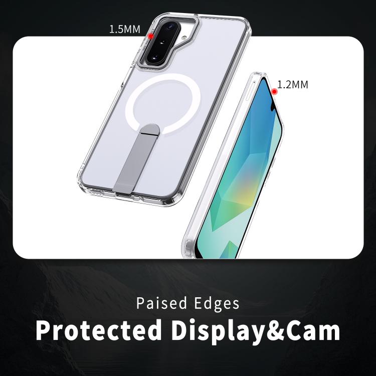 For Samsung Galaxy A17 5G Kalebol Star Shine Skin Feel MagSafe Phone Case with Straight Fold Holder