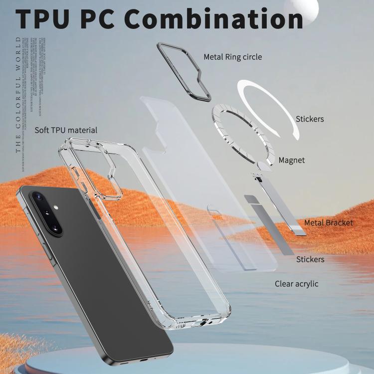 For Samsung Galaxy A17 5G Kalebol Star Shine Skin Feel MagSafe Phone Case with Straight Fold Holder