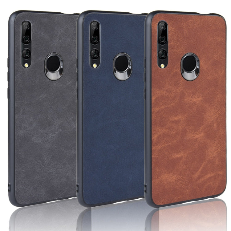 Shockproof Sheep Skin PC + PU + TPU Case For Huawei Y9 Prime 2019(Blue)