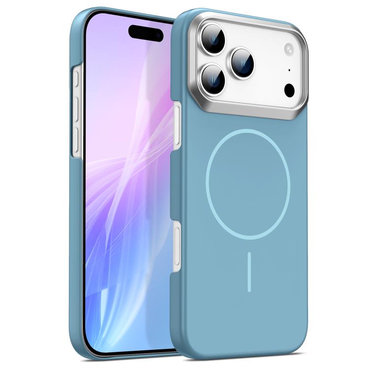 For iPhone 17 Pro Max Gold Armor PC Thin Circle MagSafe Shockproof Phone Case