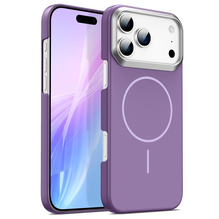 For iPhone 17 Pro Max Gold Armor PC Thin Circle MagSafe Shockproof Phone Case