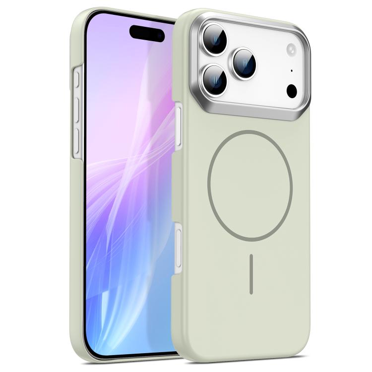 For iPhone 17 Pro Max Gold Armor PC Thin Circle MagSafe Shockproof Phone Case
