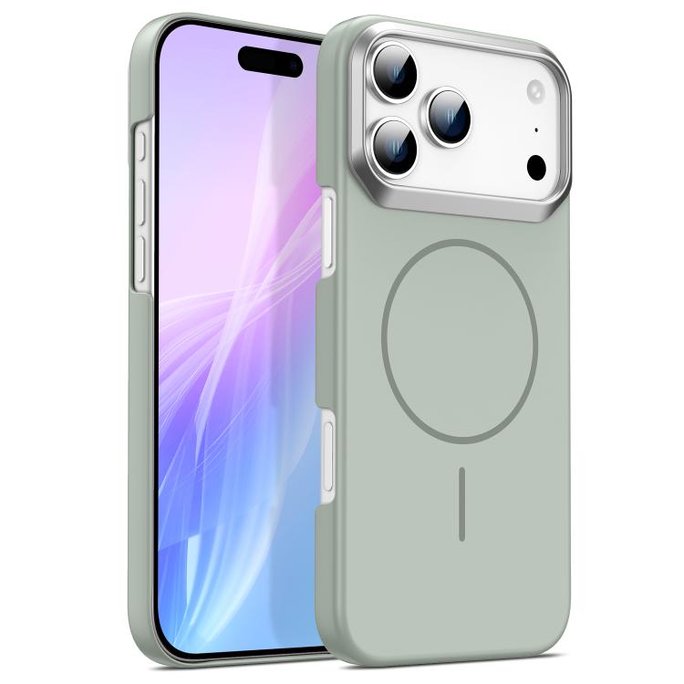 For iPhone 17 Pro Max Gold Armor PC Thin Circle MagSafe Shockproof Phone Case