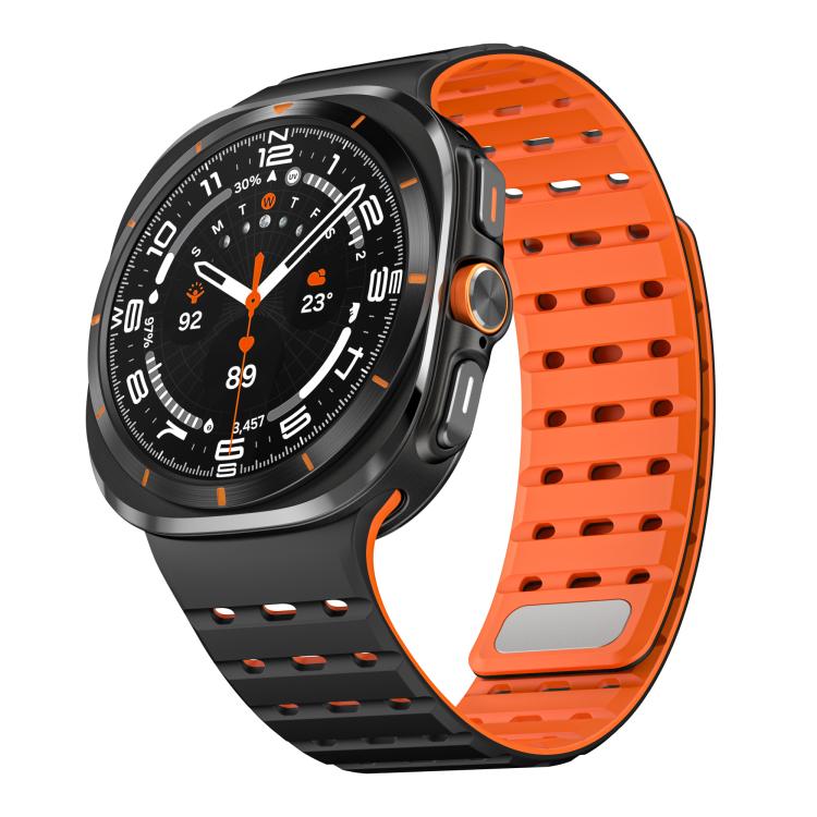 For Samsung Galaxy Watch Ultra 47mm / Ultra 2025 Breathable Silicone Magnetic Watch Band