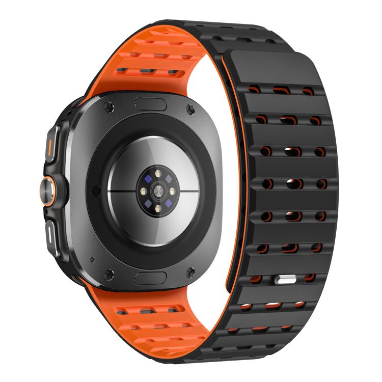 For Samsung Galaxy Watch Ultra 47mm / Ultra 2025 Breathable Silicone Magnetic Watch Band