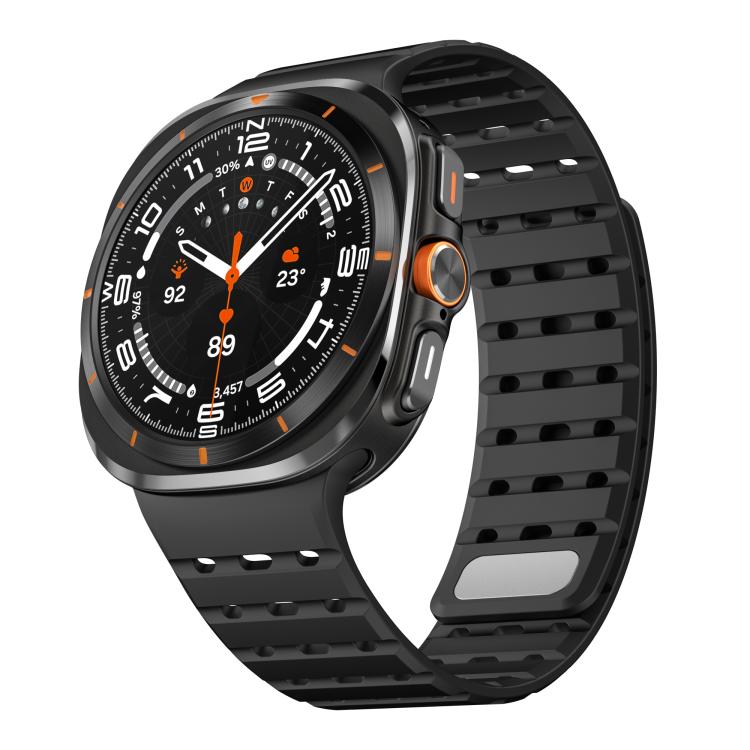 For Samsung Galaxy Watch Ultra 47mm / Ultra 2025 Breathable Silicone Magnetic Watch Band