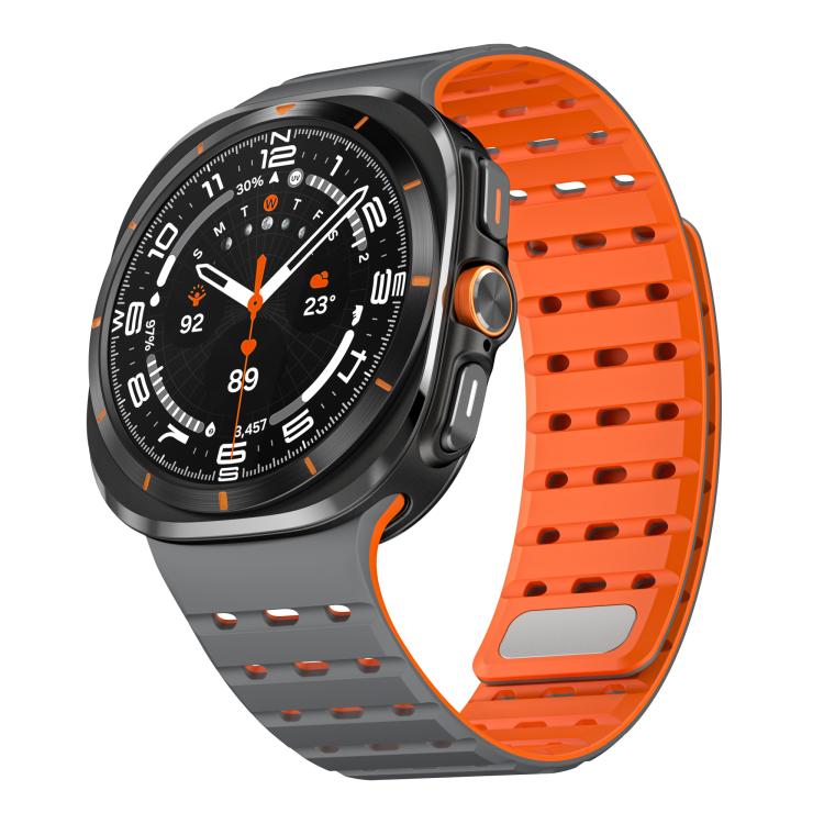 For Samsung Galaxy Watch Ultra 47mm / Ultra 2025 Breathable Silicone Magnetic Watch Band