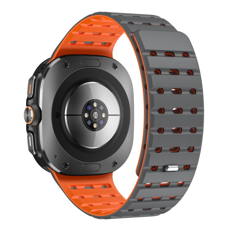 For Samsung Galaxy Watch Ultra 47mm / Ultra 2025 Breathable Silicone Magnetic Watch Band