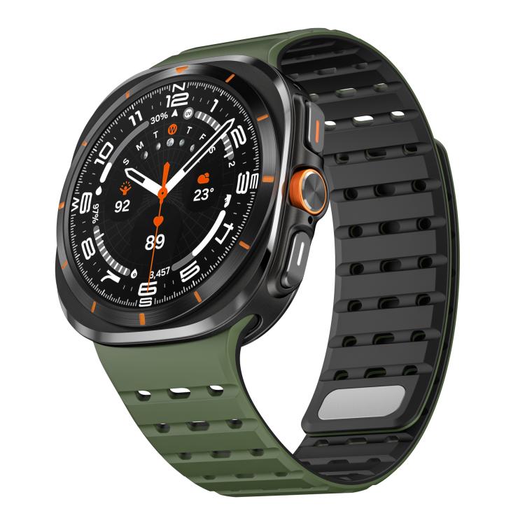 For Samsung Galaxy Watch Ultra 47mm / Ultra 2025 Breathable Silicone Magnetic Watch Band