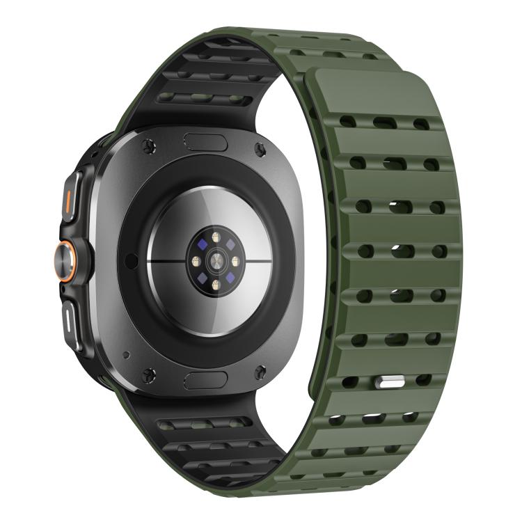 For Samsung Galaxy Watch Ultra 47mm / Ultra 2025 Breathable Silicone Magnetic Watch Band