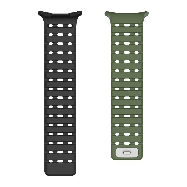 For Samsung Galaxy Watch Ultra 47mm / Ultra 2025 Breathable Silicone Magnetic Watch Band