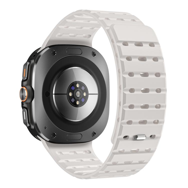For Samsung Galaxy Watch Ultra 47mm / Ultra 2025 Breathable Silicone Magnetic Watch Band
