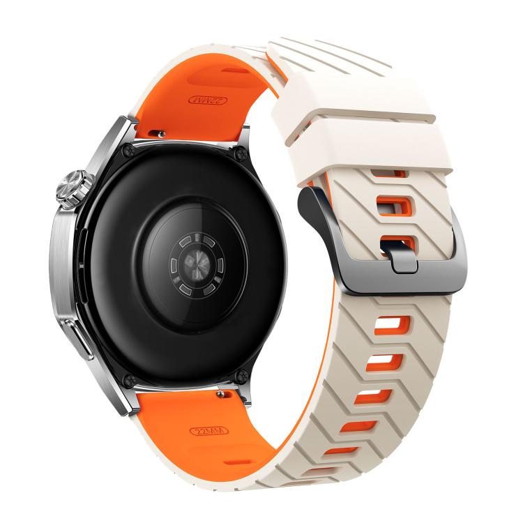 22mm Twill Texture Two Color Silicone Watch Band