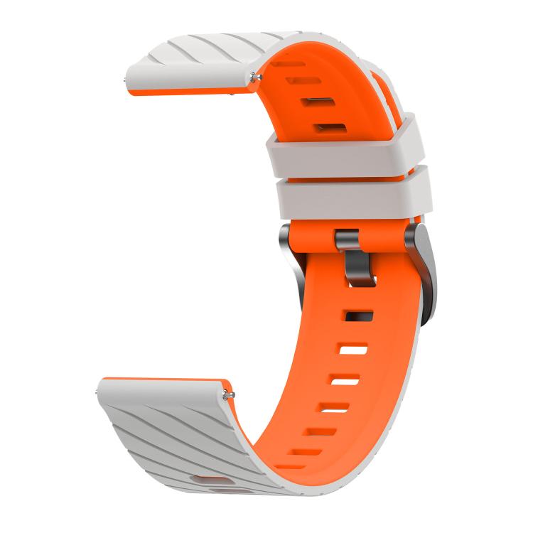 22mm Twill Texture Two Color Silicone Watch Band