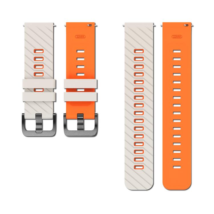 22mm Twill Texture Two Color Silicone Watch Band