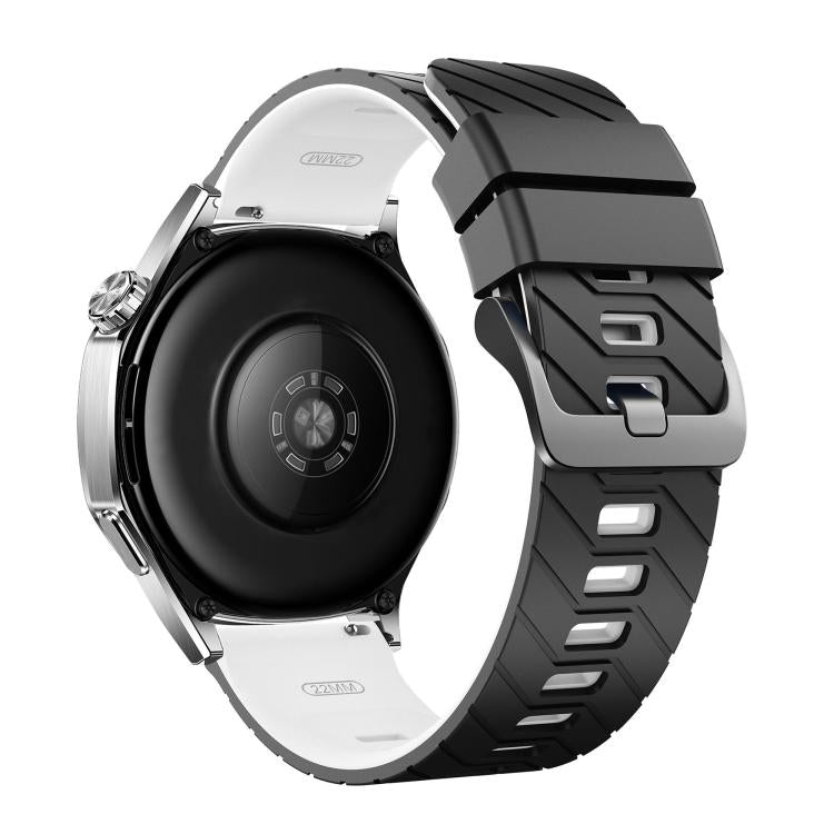 22mm Twill Texture Two Color Silicone Watch Band