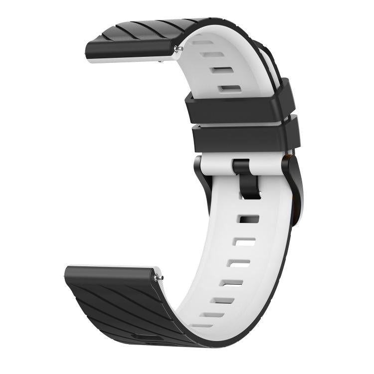 22mm Twill Texture Two Color Silicone Watch Band