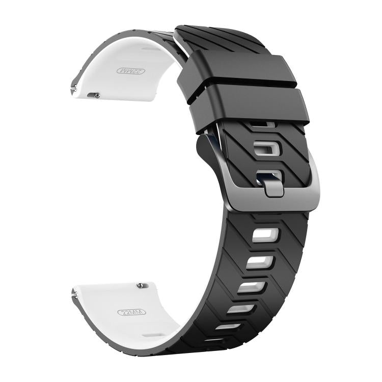 22mm Twill Texture Two Color Silicone Watch Band