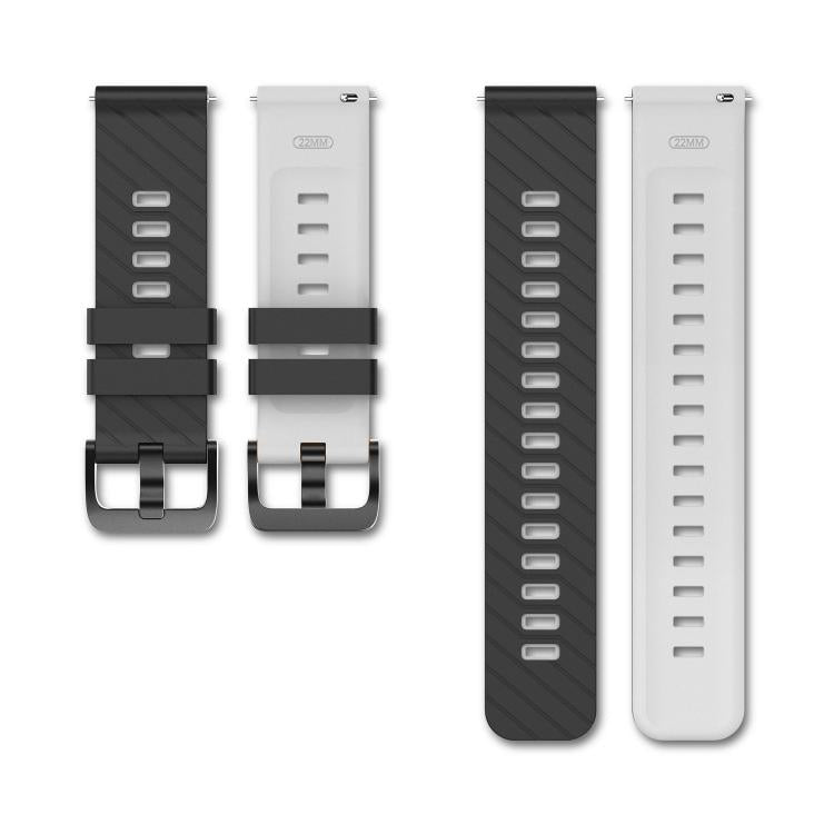 22mm Twill Texture Two Color Silicone Watch Band