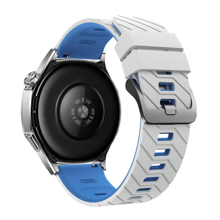 22mm Twill Texture Two Color Silicone Watch Band