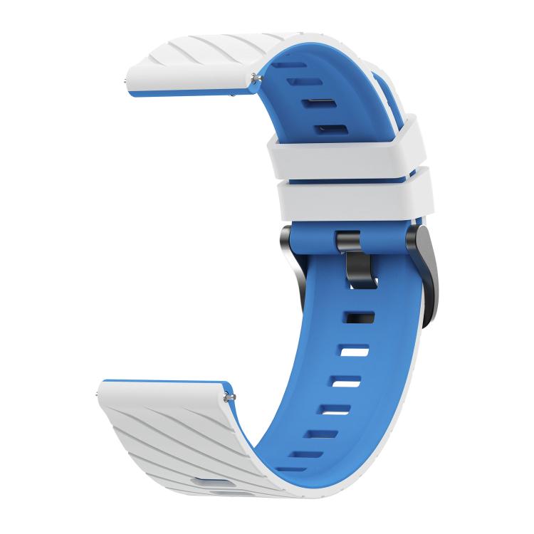 22mm Twill Texture Two Color Silicone Watch Band