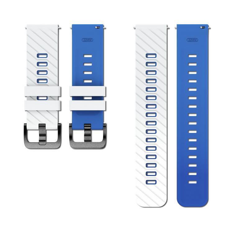 22mm Twill Texture Two Color Silicone Watch Band