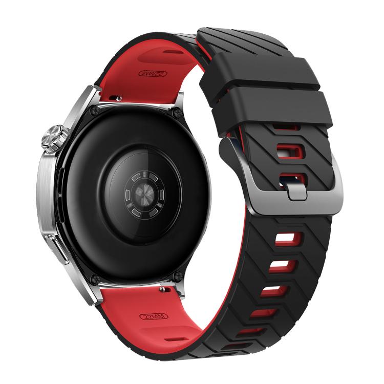 22mm Twill Texture Two Color Silicone Watch Band