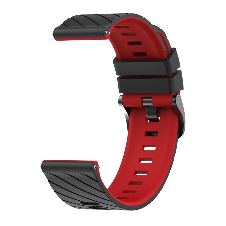 22mm Twill Texture Two Color Silicone Watch Band
